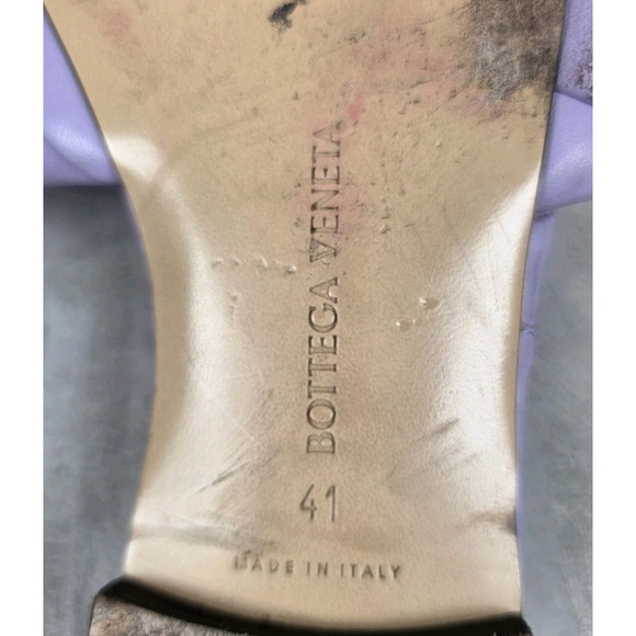 Bottega Veneta Lido Flat Quilted Square Wisteria Purple Sandals Sz 41 (US 10.5) - Picture 9 of 13